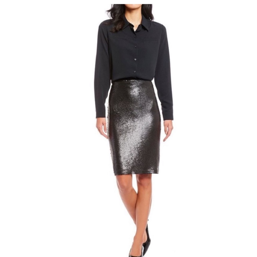 Elegant Black Sequin Skirt - Alex Marie